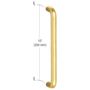 CRL 3/4" Polished Brass Diameter Solid Pull Handle - 10" (254 mm)