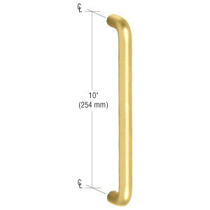 CRL 3/4 Polished Brass Diameter Solid Pull Handle - 10 (254 mm