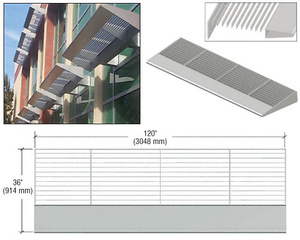 CRL Metallic Silver 10' 7700 Series Aluminum Sunshade Systems