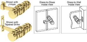 CRL Polished Brass 180 Degree Knob Latch