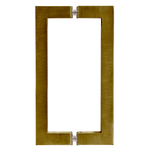 CRL Vintage Brass 8" x 8" SQ Series Square Tubing Back-to-Back Pull Handles