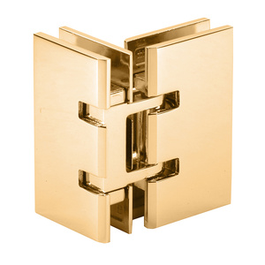 CRL Polished Brass Concord 090 Series 90 Degree Glass-to-Glass Hinge