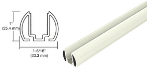 CRL Oyster White AWS 72" Bottom Rail