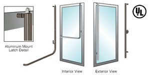CRL-Blumcraft® Oil Rubbed Bronze Right Hand Reverse Aluminum Door Mount Keyed Access "FS" Exterior, Top Securing Panic Handle