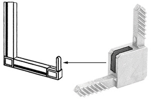 CRL White Square Storm Window Corner for CRL - Sash Square Cut Fabrication