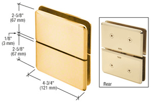 CRL Gold Plated Senior Prima 02 Series Glass-to-Glass Mount Hinge