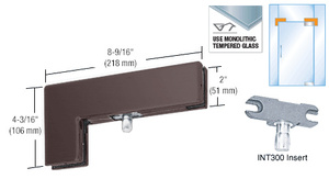 CRL Dark Bronze Sidelite Transom Patch With 1NT300 Insert