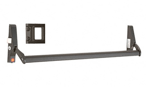 CRL Dark Bronze 48" Jackson® 10 Series Left Hand Reverse Bevel Crossbar Rim Panic Exit Device, 'S' Type Strike