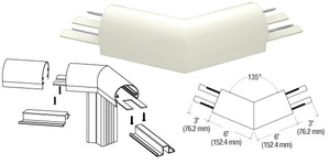 CRL Oyster White 300 Series Top Cap 135º Corner