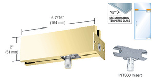 CRL Brass Wall Mounted Transom Patch with 1NT300 Insert