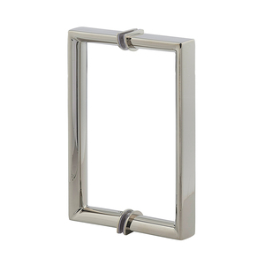 Polished Nickel 6" Half Round Mitered Handles