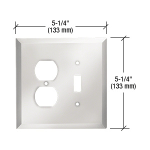 CRL Chrome Duplex/Toggle Metal Mirror Plate