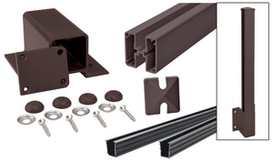 CRL Matte Bronze 1100 Series Center Fascia Mount Post Kit