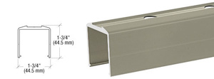CRL Beige Gray Pre-Punched Bottom Rail for Pickets