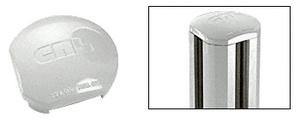 CRL Metallic Silver Round Post Cap for Aluminum Windscreen System 90 Degree Corner Posts