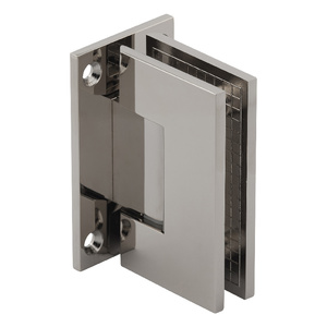 Polished Nickel Wall Mount with Full Back Plate Adjustable Designer Series Hinge