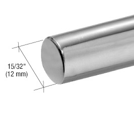 CRL 316 Polished Stainless 15/32" Diameter Stainless Steel Bar 236-1/4"