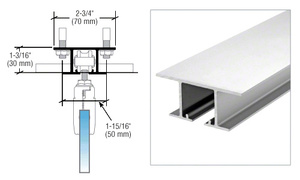 CRL50 White Powder Coated Series Top Track for Dropped Ceiling - 118"