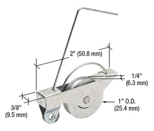 CRL 1" Steel Ball Bearing Sliding Screen Door Spring Tension Roller