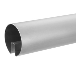 CRL Brushed Stainless 4" Premium Cap Rail for 1/2" or 5/8" Glass  - 120"