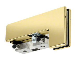 CRL Polished Brass RH Sidelite Mount Transom Patch Fitting With PK/ESK Stop/Strike