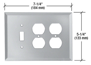 CRL Clear Toggle 2X Duplex Glass Mirror Plate