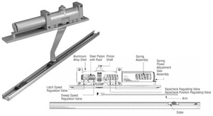 Norton® Aluminum 7900 Series No Hold Open Right Hand Interior Door Closer