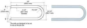 CRL Mill Quick Connect Looped Hand Rail Return for 1-1/2" Diameter Tubing