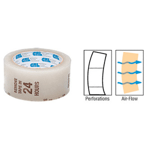 CRL Clear 2" Air-Flow Molding Retention Tape - With Warning