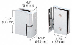 CRL 316 Polished Stainless Single Acting Left Hand Wall-to-Glass Gate Hinge