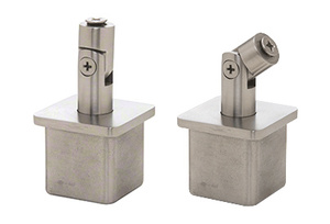 CRL 316 Brushed Stainless Vertically Adjustable Post Caps for Standoff Saddles