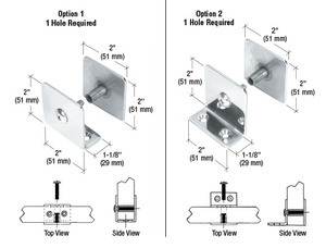 CRL Polished Stainless Bullet Resistant Protective Barrier System U-Clamp