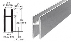 CRL Satin Anodized Aluminum D5610 'H' Bar