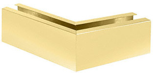 CRL Satin Brass 12" 135º Mitered Corner Cladding for W5B Series Windscreen and Smoke Baffle Base Shoe