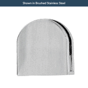 Polished Stainless Steel Fits 1/4" (6 mm) Thick Glass