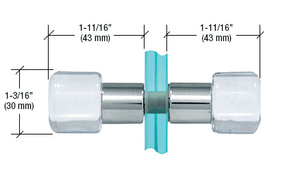 CRL Chrome Back-to-Back Glass Shower Door Knob