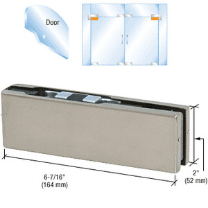 CRL Brushed Stainless Adjustable North American Top Door Patch Fitting