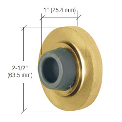 CRL Polished Brass Wall Mounted Concave Type Door Stop