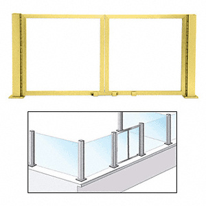 CRL Gold Anodized Wicket Frame for Partition Posts