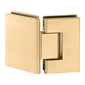 Satin Brass Designer 135 Degree Glass To Glass Hinge