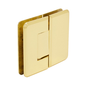 CRL Polished Brass Pinnacle 580 Series 5 Degree Glass-To-Glass Hinge