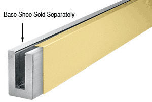 CRL Satin Brass Fast Seal Square Cladding for L56S, L21S,  and L25S Laminated Square Base Shoe  - 3 m