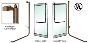 CRL-Blumcraft® Oil Rubbed Bronze Right Hand Reverse Rail Mount Keyed Access "D" Exterior, Top Securing Panic Handle