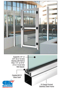 CRL Polished Stainless Custom Premium Formed Stainless Steel Gate System