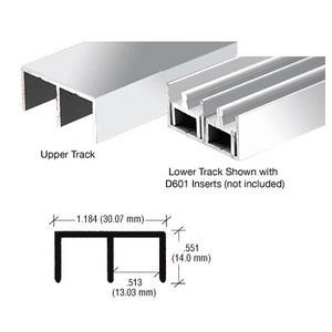 CRL Brite Anodized "Standard" Aluminum Upper or Lower Channel