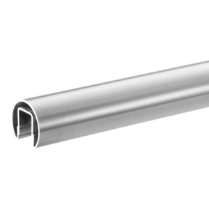 CRL 304 Grade Polished Stainless 2" Premium Cap Rail for 1/2" or 5/8" Glass  - 120"