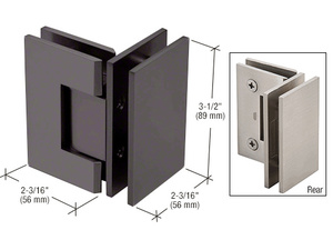 CRL Oil Rubbed Bronze Geneva 092 Series 90 Degree Glass-to-Glass Hinge