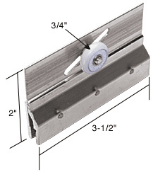 CRL Brite Anodized 3/4" Nylon Ball Bearing Roller Assembly