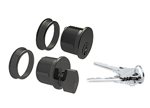 CRL Matte Black Keyed Cylinder/Thumbturn Combo