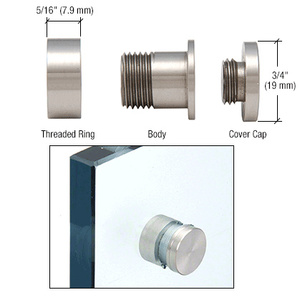 CRL 316 Brushed Stainless Panel Mount Standoff